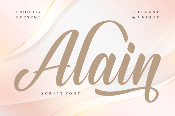 Alain: An Elegant Script Font for Editorial Design