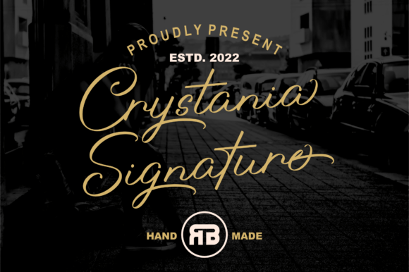 Crystania: A Romantic Script Typeface for Polished Branding