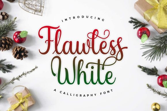 Flawless White: A Modern Script Font for Elegant Digital Branding