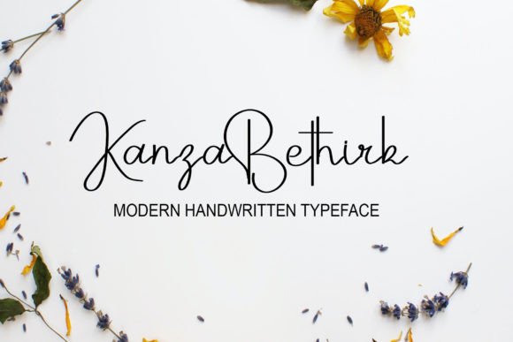 Kanza Bethirk: A Handwritten Script Font for Makers