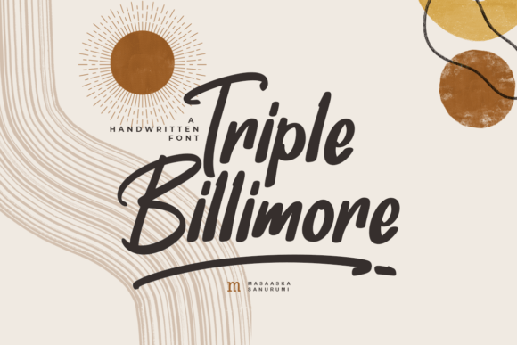 Triple Billimore: A Playful Yet Polished Script Font for Editorial Warmth