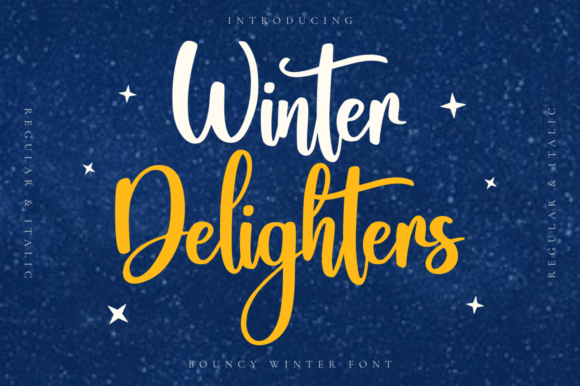 Winter Delighters: A Handwritten Script Font That Feels Like Snowfall