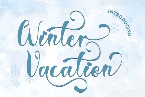 Winter Vacation: A Whimsical Script Font for Warm Brand Moments